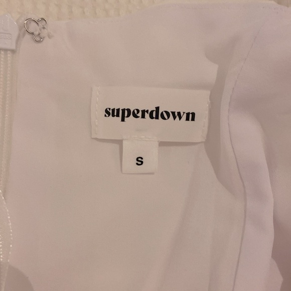 Superdown White Off the Shoulder Mini Dress - Picture 3 of 4